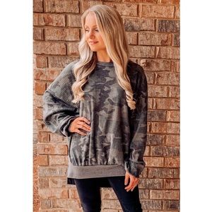 Comfy Camo Oversized Top